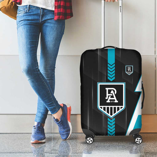 Port Adelaide Power Luggage Cover Modern Geometric Sports Graphic Style