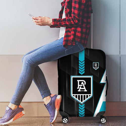 Port Adelaide Power Luggage Cover Modern Geometric Sports Graphic Style