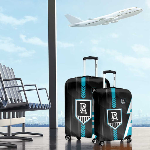 Port Adelaide Power Luggage Cover Modern Geometric Sports Graphic Style