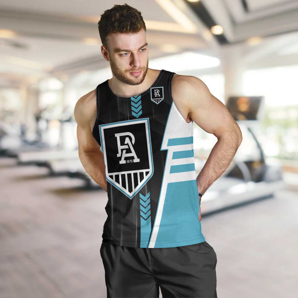 Personalized Port Adelaide Power Men Tank Top Modern Geometric Sports Graphic Style