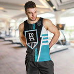 Personalized Port Adelaide Power Men Tank Top Modern Geometric Sports Graphic Style