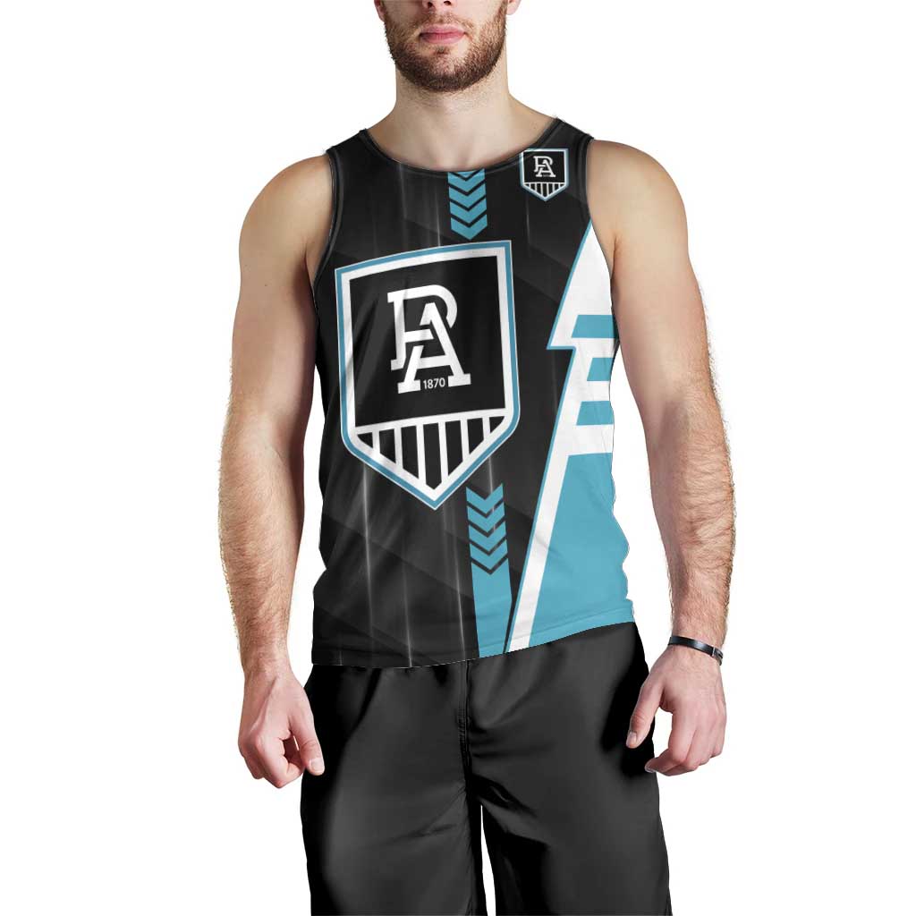 Personalized Port Adelaide Power Men Tank Top Modern Geometric Sports Graphic Style