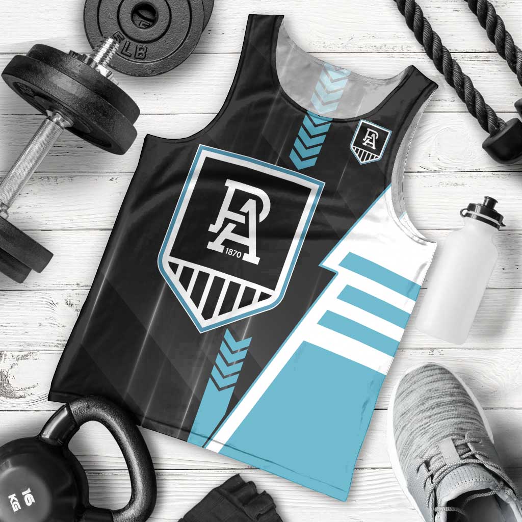 Personalized Port Adelaide Power Men Tank Top Modern Geometric Sports Graphic Style