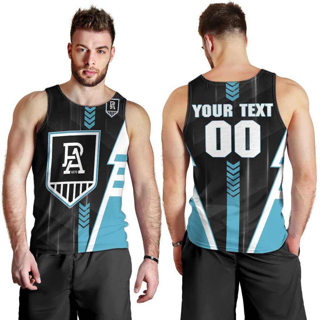 Personalized Port Adelaide Power Men Tank Top Modern Geometric Sports Graphic Style