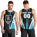 Personalized Port Adelaide Power Men Tank Top Modern Geometric Sports Graphic Style
