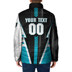 Personalized Port Adelaide Power Padded Jacket Modern Geometric Sports Graphic Style