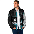 Personalized Port Adelaide Power Padded Jacket Modern Geometric Sports Graphic Style