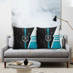 Port Adelaide Power Pillow Cover Modern Geometric Sports Graphic Style