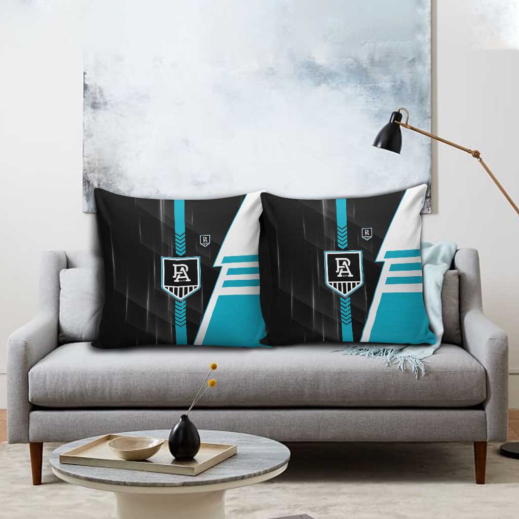 Port Adelaide Power Pillow Cover Modern Geometric Sports Graphic Style