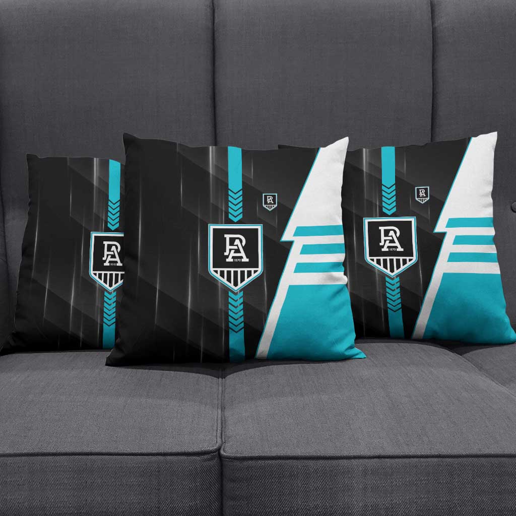 Port Adelaide Power Pillow Cover Modern Geometric Sports Graphic Style