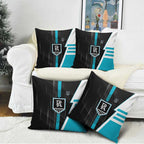 Port Adelaide Power Pillow Cover Modern Geometric Sports Graphic Style