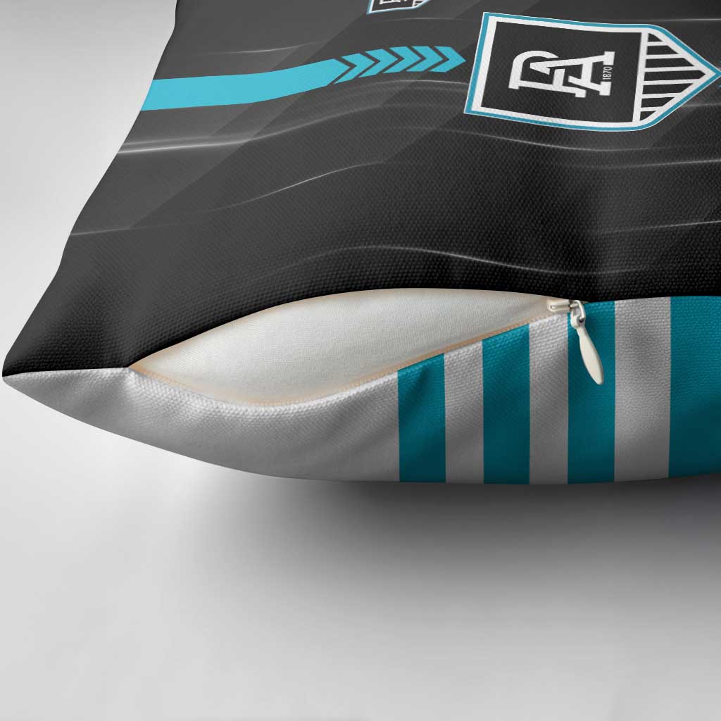Port Adelaide Power Pillow Cover Modern Geometric Sports Graphic Style