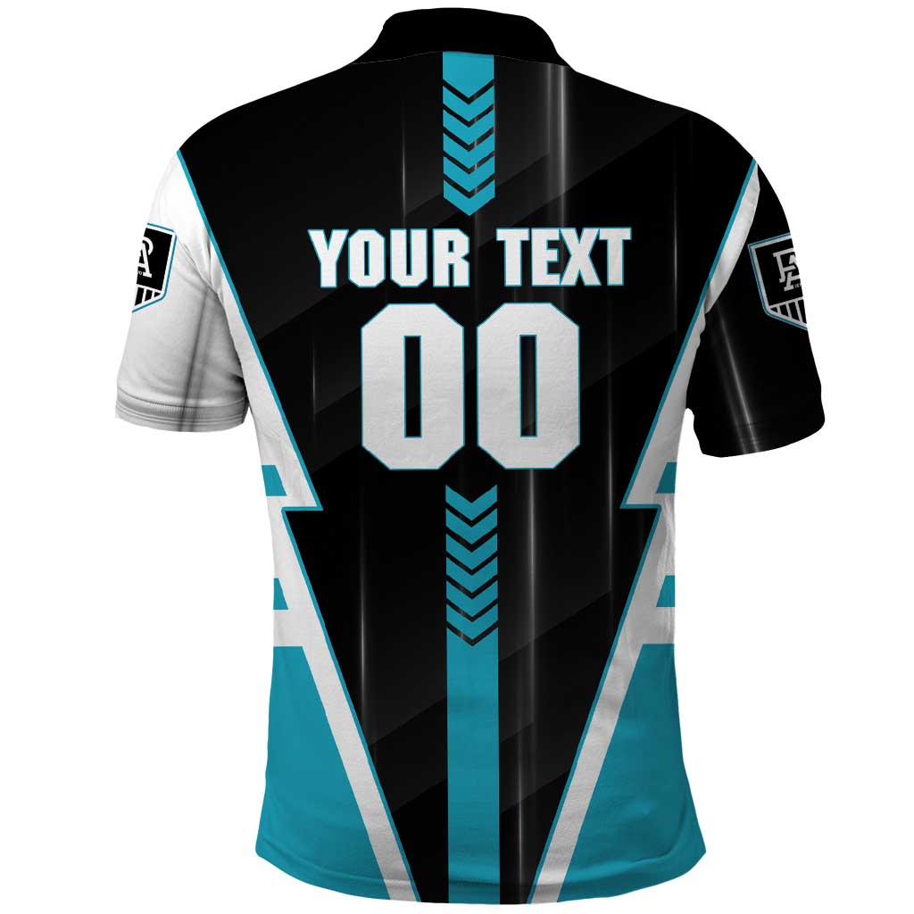 Personalized Port Adelaide Power Polo Shirt Modern Geometric Sports Graphic Style
