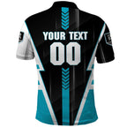 Personalized Port Adelaide Power Polo Shirt Modern Geometric Sports Graphic Style
