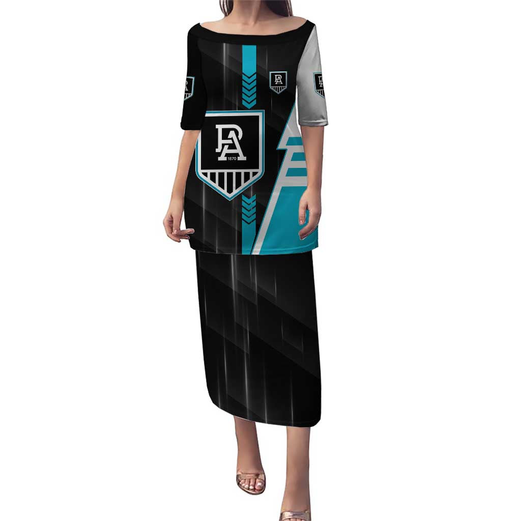 Personalized Port Adelaide Power Puletasi Modern Geometric Sports Graphic Style