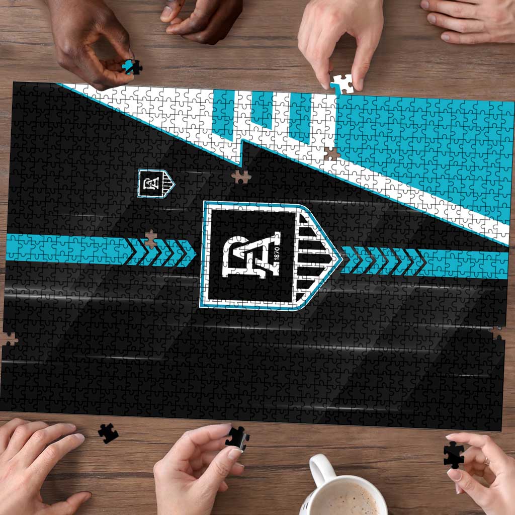 Port Adelaide Power Puzzle Modern Geometric Sports Graphic Style
