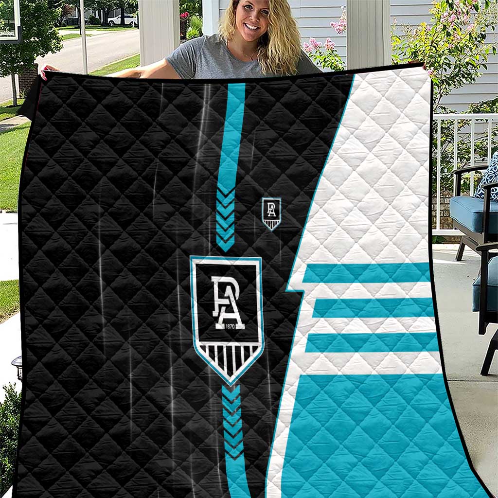Port Adelaide Power Quilt Modern Geometric Sports Graphic Style