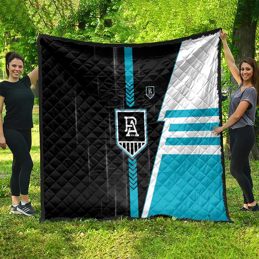 Port Adelaide Power Quilt Modern Geometric Sports Graphic Style