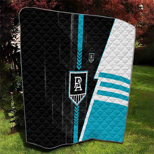 Port Adelaide Power Quilt Modern Geometric Sports Graphic Style
