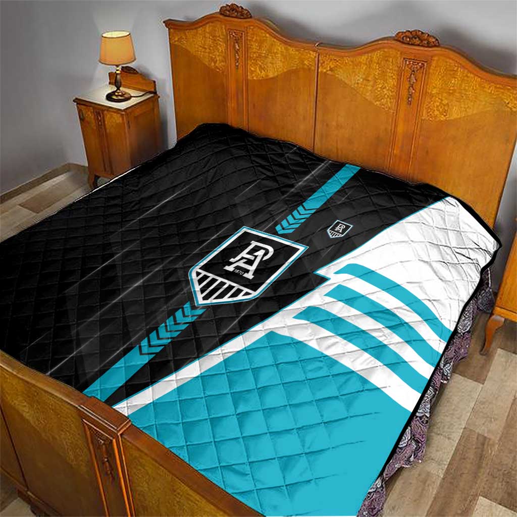 Port Adelaide Power Quilt Modern Geometric Sports Graphic Style