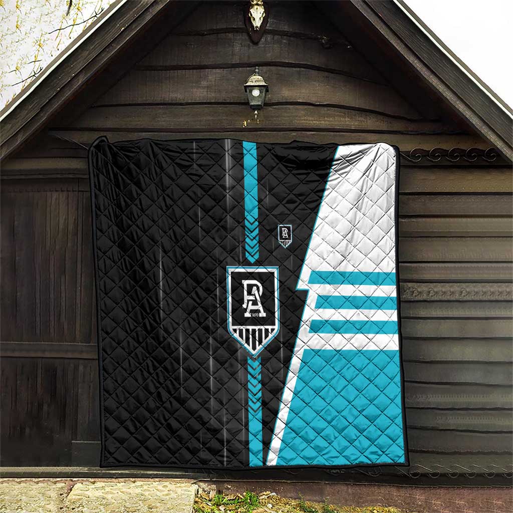 Port Adelaide Power Quilt Modern Geometric Sports Graphic Style