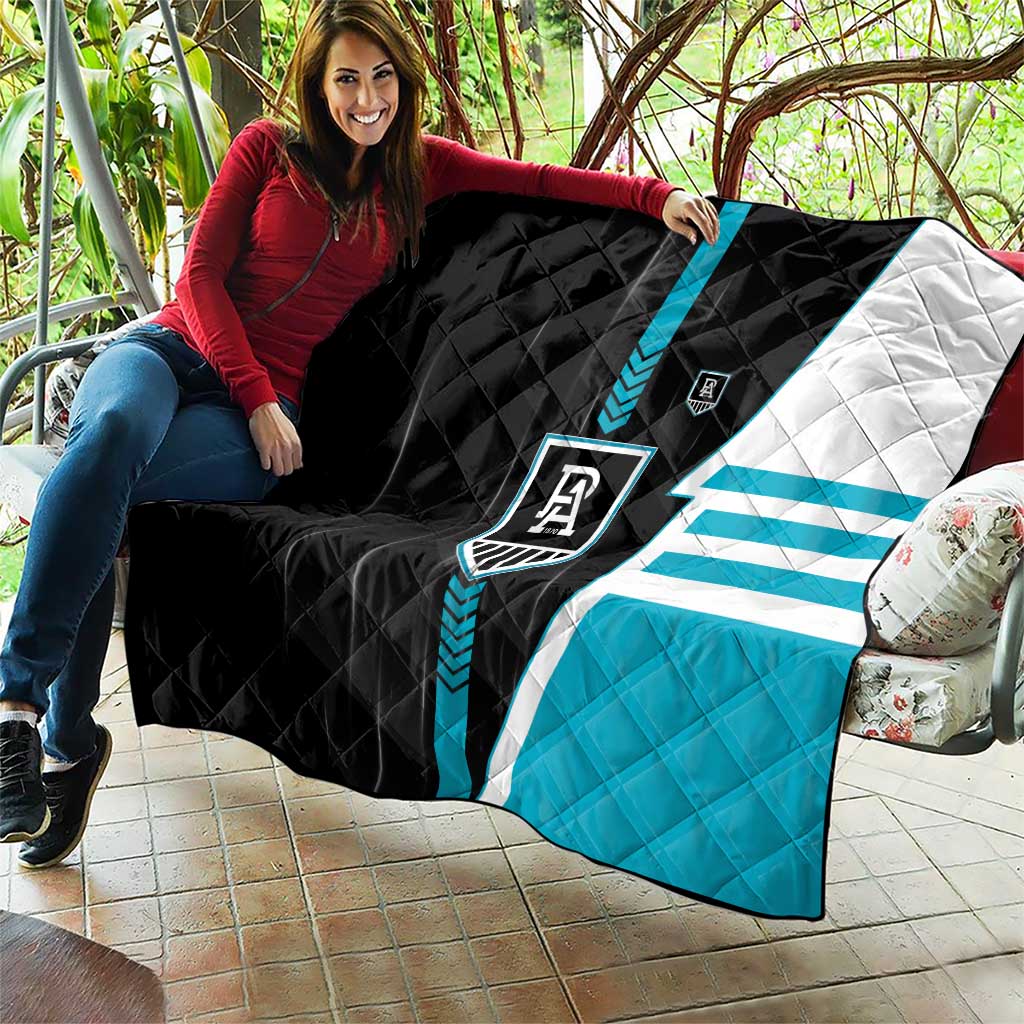 Port Adelaide Power Quilt Modern Geometric Sports Graphic Style