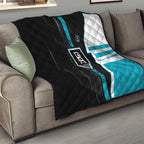 Port Adelaide Power Quilt Modern Geometric Sports Graphic Style