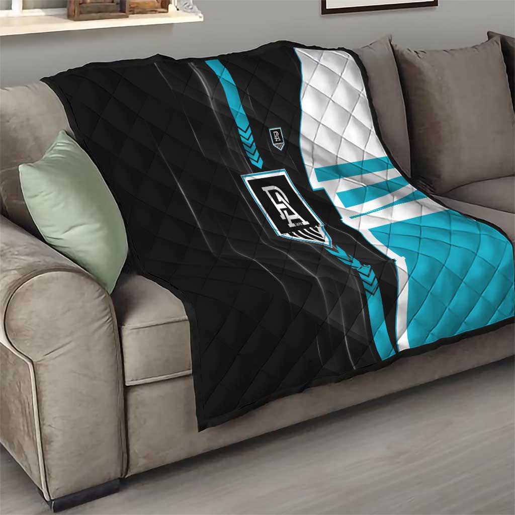 Port Adelaide Power Quilt Modern Geometric Sports Graphic Style