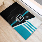 Port Adelaide Power Rubber Doormat Modern Geometric Sports Graphic Style
