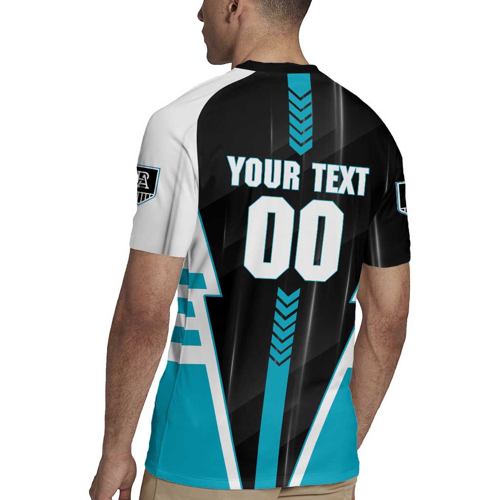Personalized Port Adelaide Power Rugby Jersey Modern Geometric Sports Graphic Style