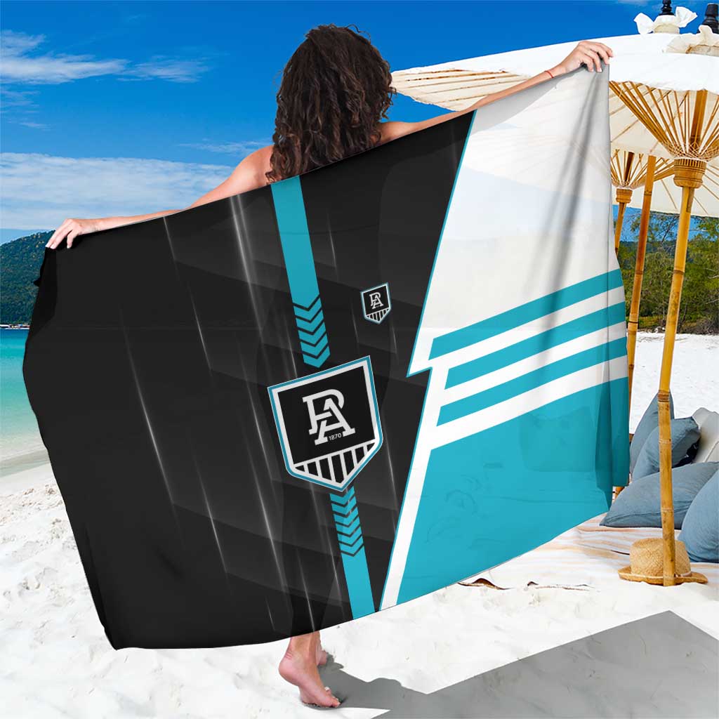 Port Adelaide Power Sarong Modern Geometric Sports Graphic Style