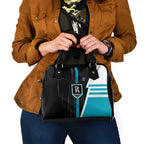 Port Adelaide Power Shoulder Handbag Modern Geometric Sports Graphic Style