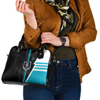 Port Adelaide Power Shoulder Handbag Modern Geometric Sports Graphic Style