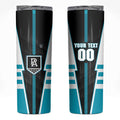 Personalized Port Adelaide Power Skinny Tumbler Modern Geometric Sports Graphic Style