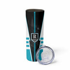 Personalized Port Adelaide Power Skinny Tumbler Modern Geometric Sports Graphic Style