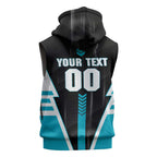 Personalized Port Adelaide Power Sleeveless Hoodie Modern Geometric Sports Graphic Style