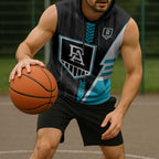Personalized Port Adelaide Power Sleeveless Hoodie Modern Geometric Sports Graphic Style