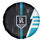 Port Adelaide Power Spare Tire Cover Modern Geometric Sports Graphic Style