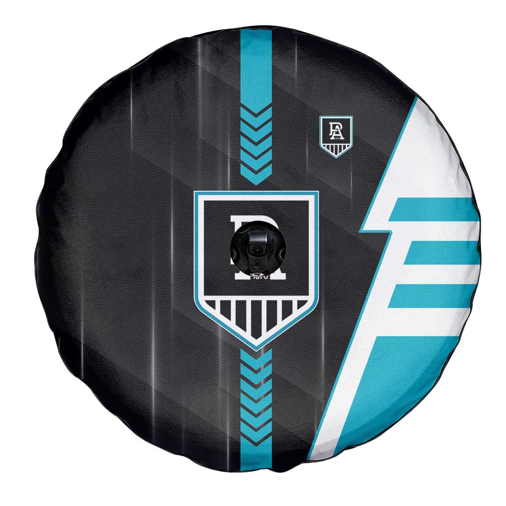 Port Adelaide Power Spare Tire Cover Modern Geometric Sports Graphic Style