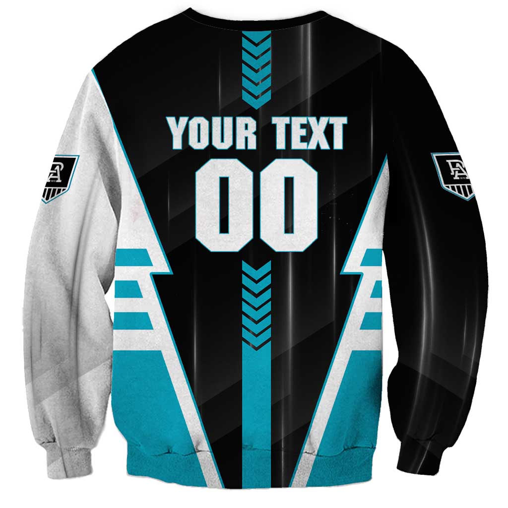 Personalized Port Adelaide Power Sweatshirt Modern Geometric Sports Graphic Style