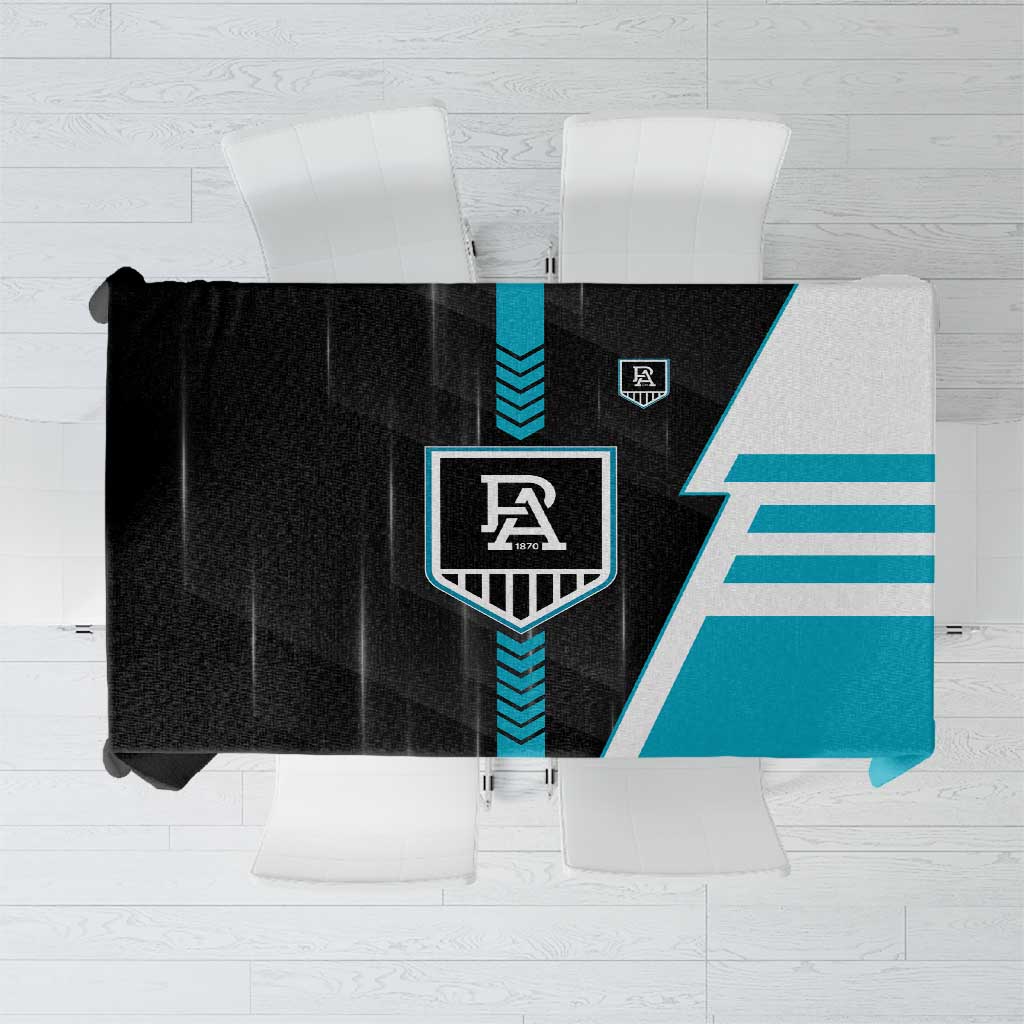 Port Adelaide Power Tablecloth Modern Geometric Sports Graphic Style