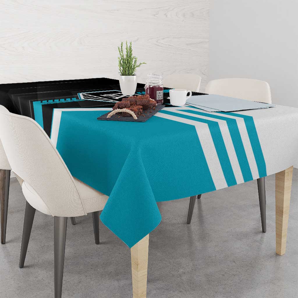 Port Adelaide Power Tablecloth Modern Geometric Sports Graphic Style