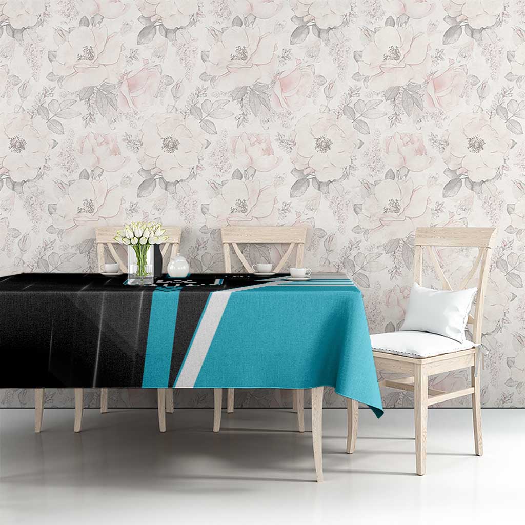 Port Adelaide Power Tablecloth Modern Geometric Sports Graphic Style