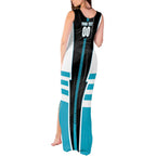 Personalized Port Adelaide Power Tank Maxi Dress Modern Geometric Sports Graphic Style