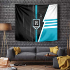 Port Adelaide Power Tapestry Modern Geometric Sports Graphic Style