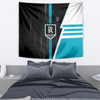 Port Adelaide Power Tapestry Modern Geometric Sports Graphic Style