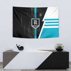 Port Adelaide Power Tapestry Modern Geometric Sports Graphic Style