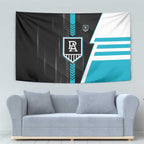 Port Adelaide Power Tapestry Modern Geometric Sports Graphic Style