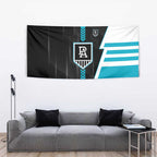 Port Adelaide Power Tapestry Modern Geometric Sports Graphic Style