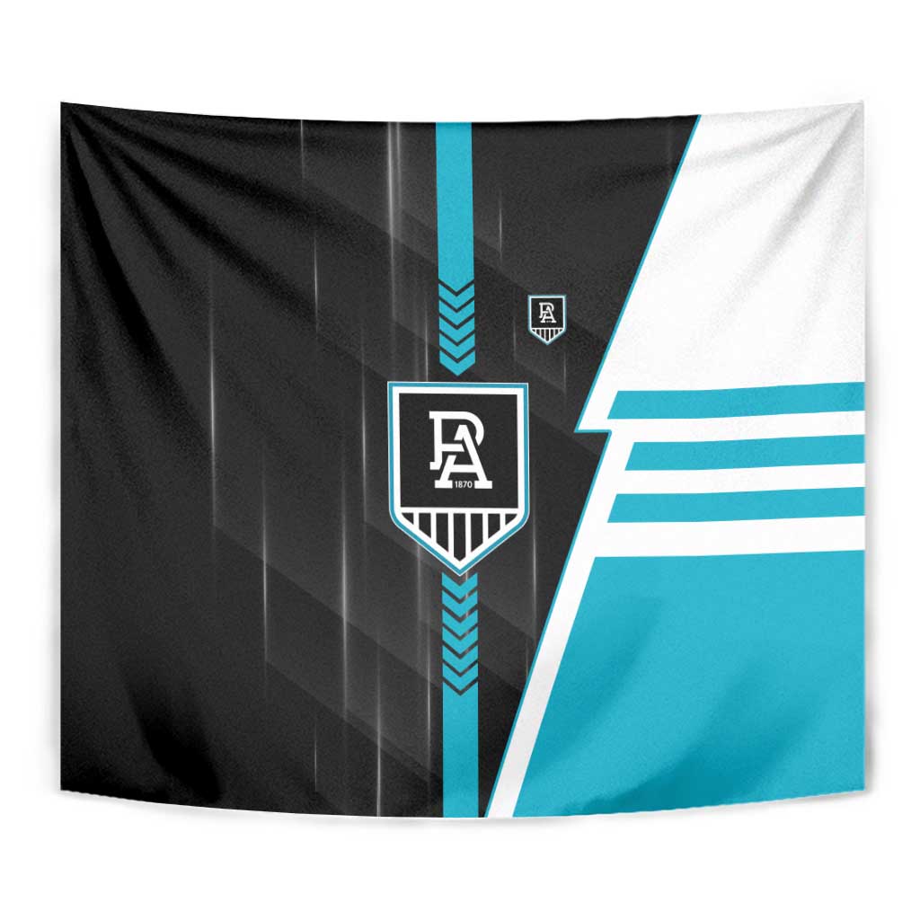 Port Adelaide Power Tapestry Modern Geometric Sports Graphic Style